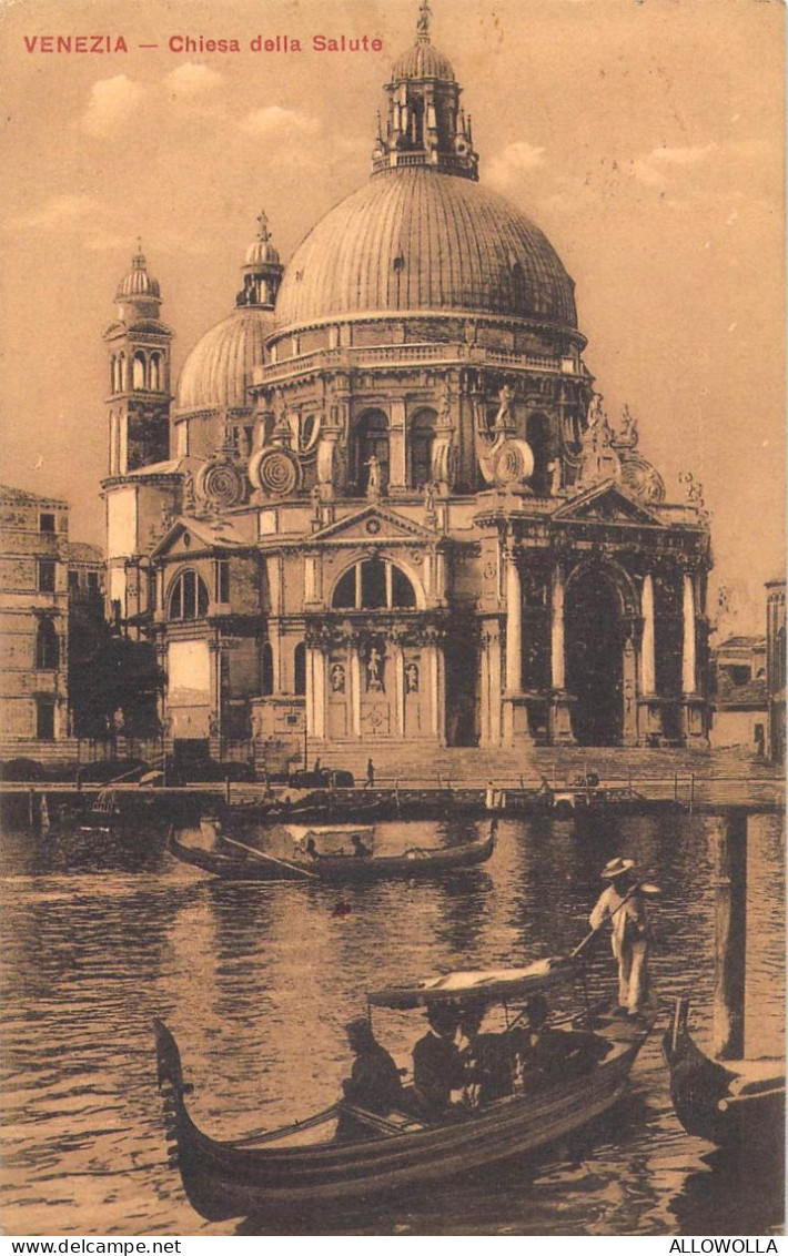 26808" VENEZIA-CHIESA DELLA SALUTE " ANIMATA -VERA FOTO--CART. SPED.1913 - Venezia (Venice)