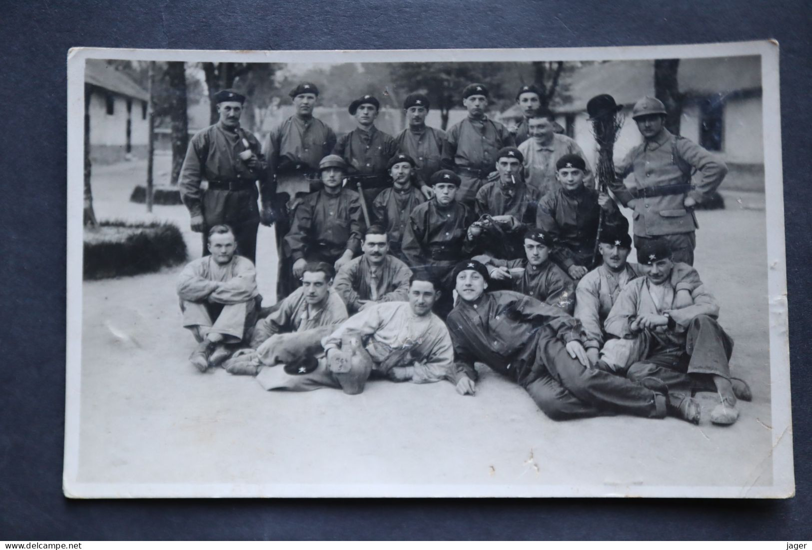 Carte Photo Bataillon De Chars De Combat  Les Corvées - Guerre, Militaire