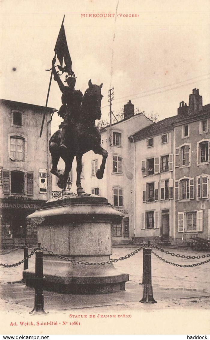 MIRECOURT : STATUE DE JEANNE D'ARC - Mirecourt