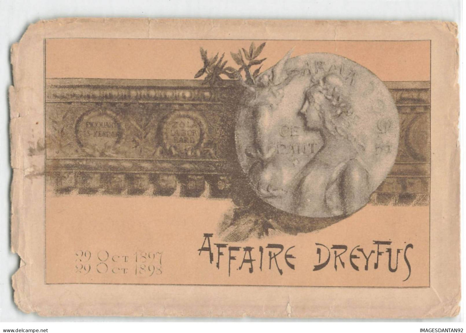 POLITIQUE JUDAICA #FG54651 AFFAIRE DREYFUS ENVELOPPE D ORIGINE 1897 OBJETS CURIOSITE ANTIQUITE MOULINS - Evenementen