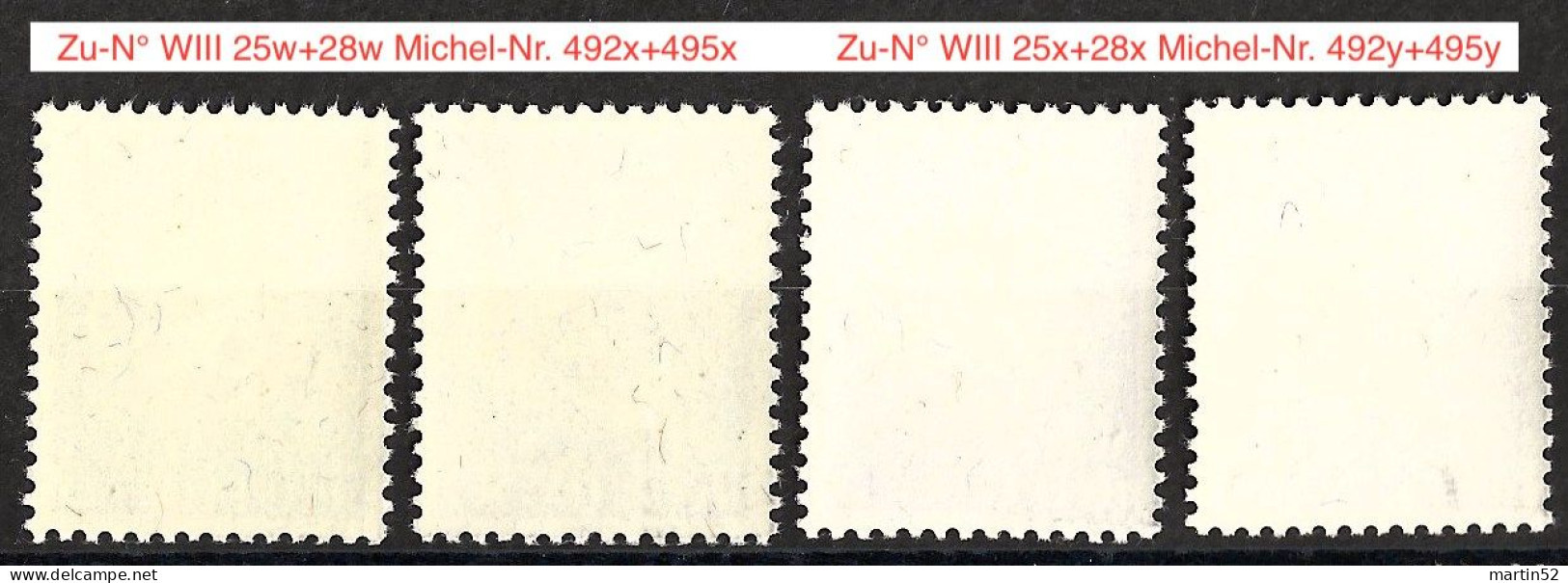 Schweiz Suisse 1948: Winterolympiade D'hiver ST.MORITZ Zu WIII 25x+28x Mi 492y+495y Yv 449+452 ** MNH (Zu CHF 30.50) - Abarten