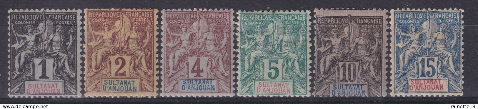 Sultanat D'Anjouan      1/6 * - Unused Stamps