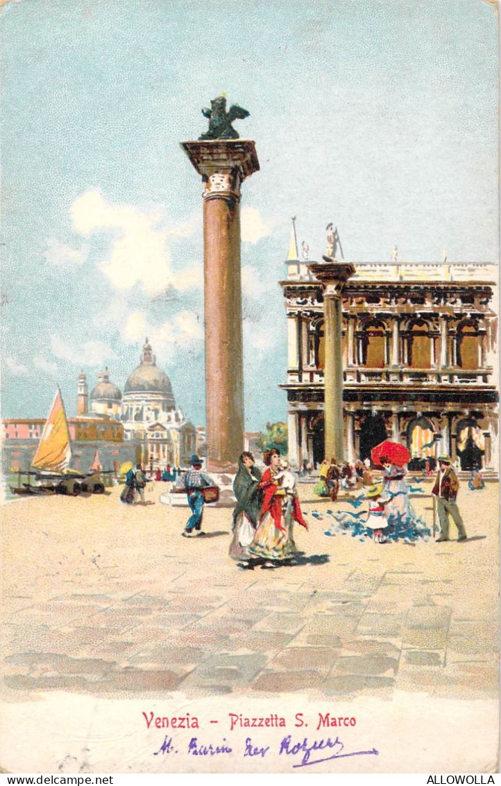26809" VENEZIA-PIAZZETTA S. MARCO " ANIMATA -VERA FOTO--CART. SPED.1916 - Venezia (Venice)
