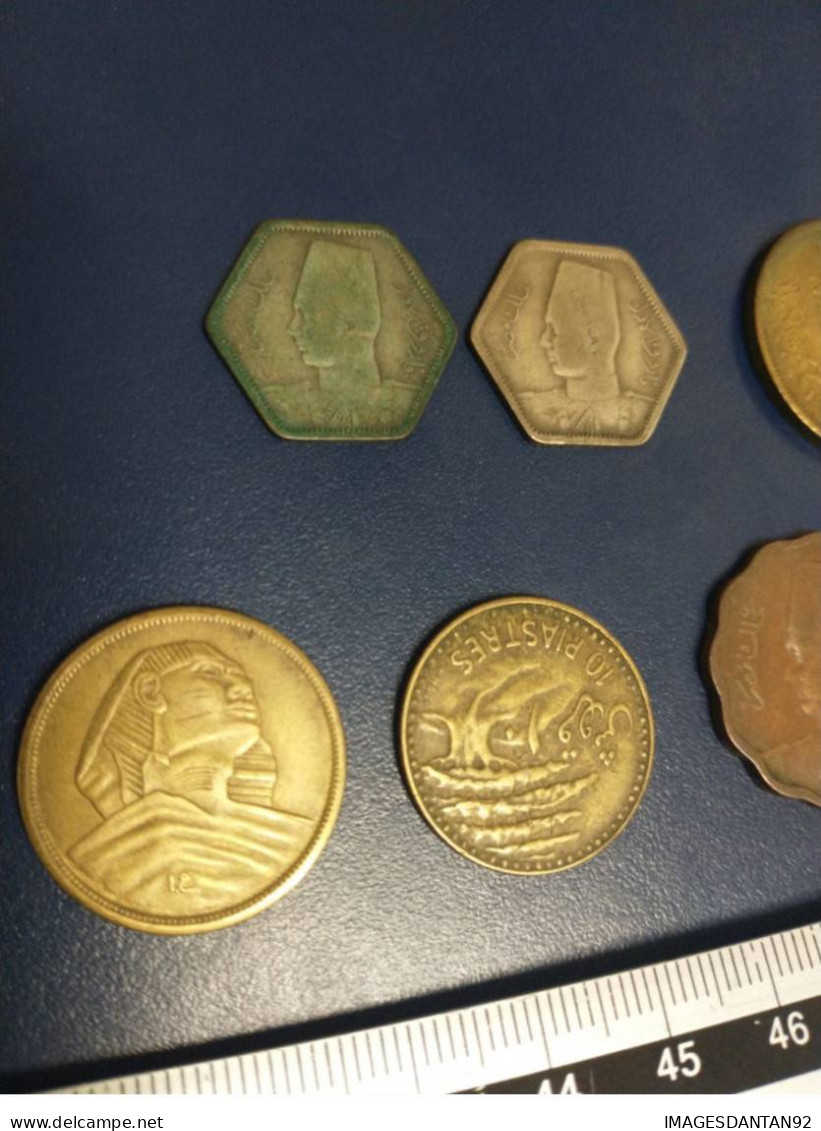 LOT EGYPTE LOT DE 8 PIECES COINS PIASTRES 1938 / 1944 - Egypte