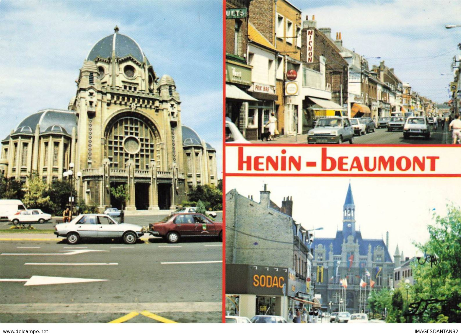 62 HENIN BEAUMONT AE#DC554 L EGLISE LA VILLE ET SES MAGASINS LA MAIRIE - Henin-Beaumont