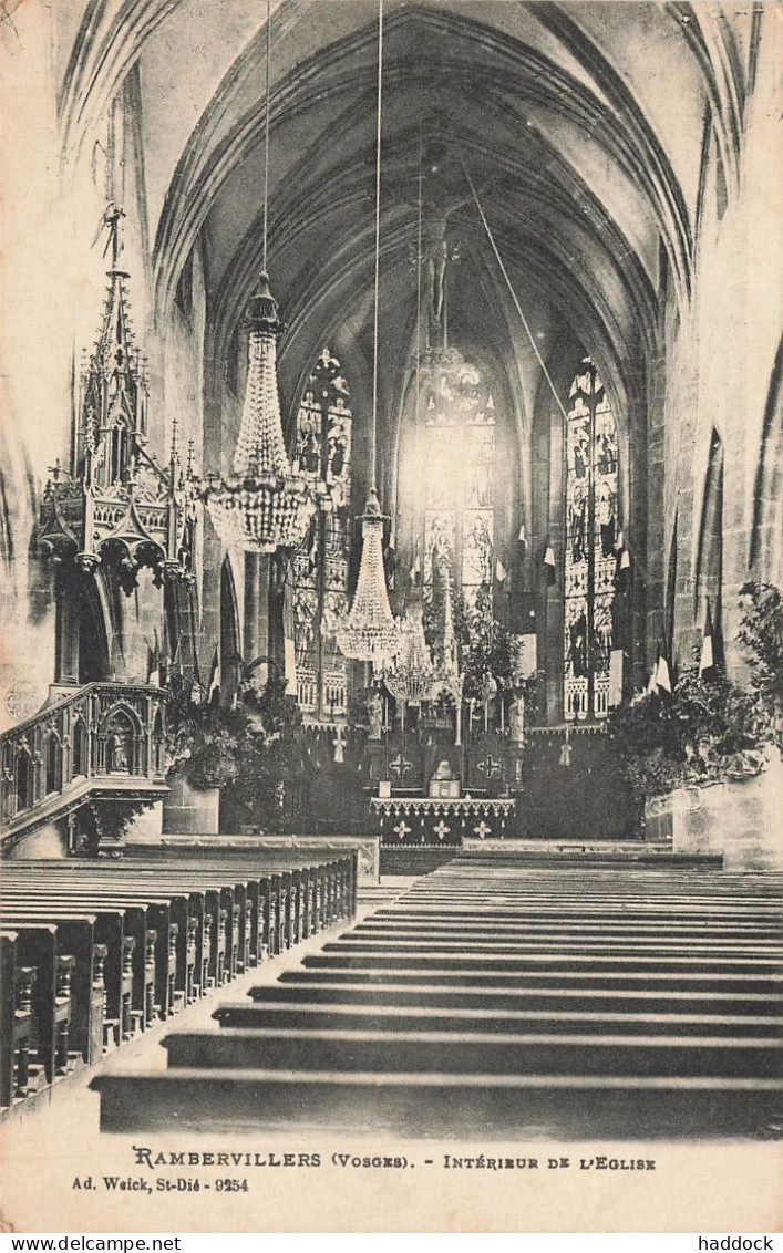 RAMBERVILLERS : INTERIEUR DE L'EGLISE - Rambervillers