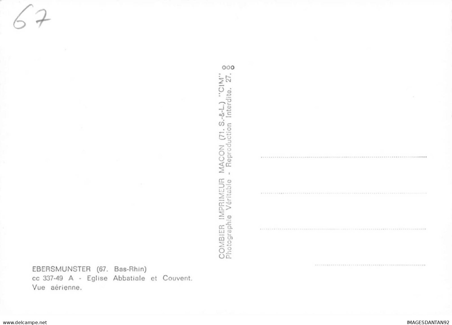 67 EBERSMUNSTER AE#DC652 VUE AERIENNE EGLISE ABBATIALE ET LE COUVENT - Ebersmunster