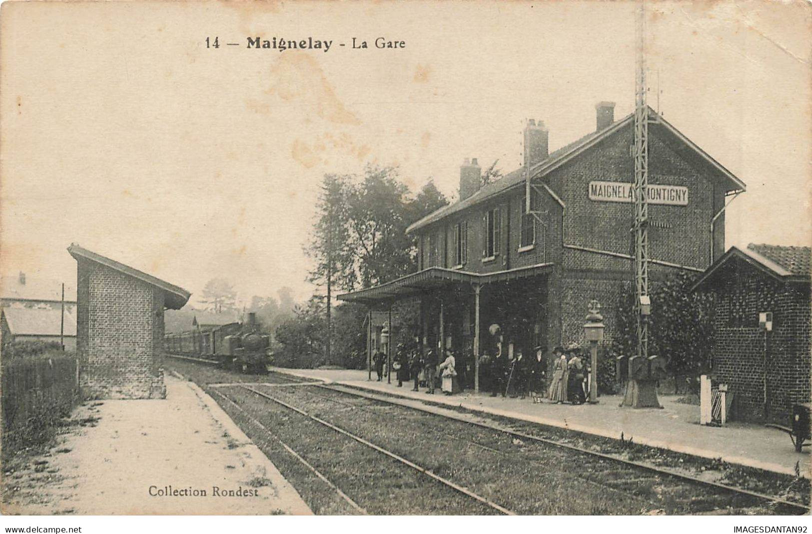 60 MAIGNELAY AD#MK909 LA GARE LOCOMOTIVE TRAIN - Maignelay Montigny