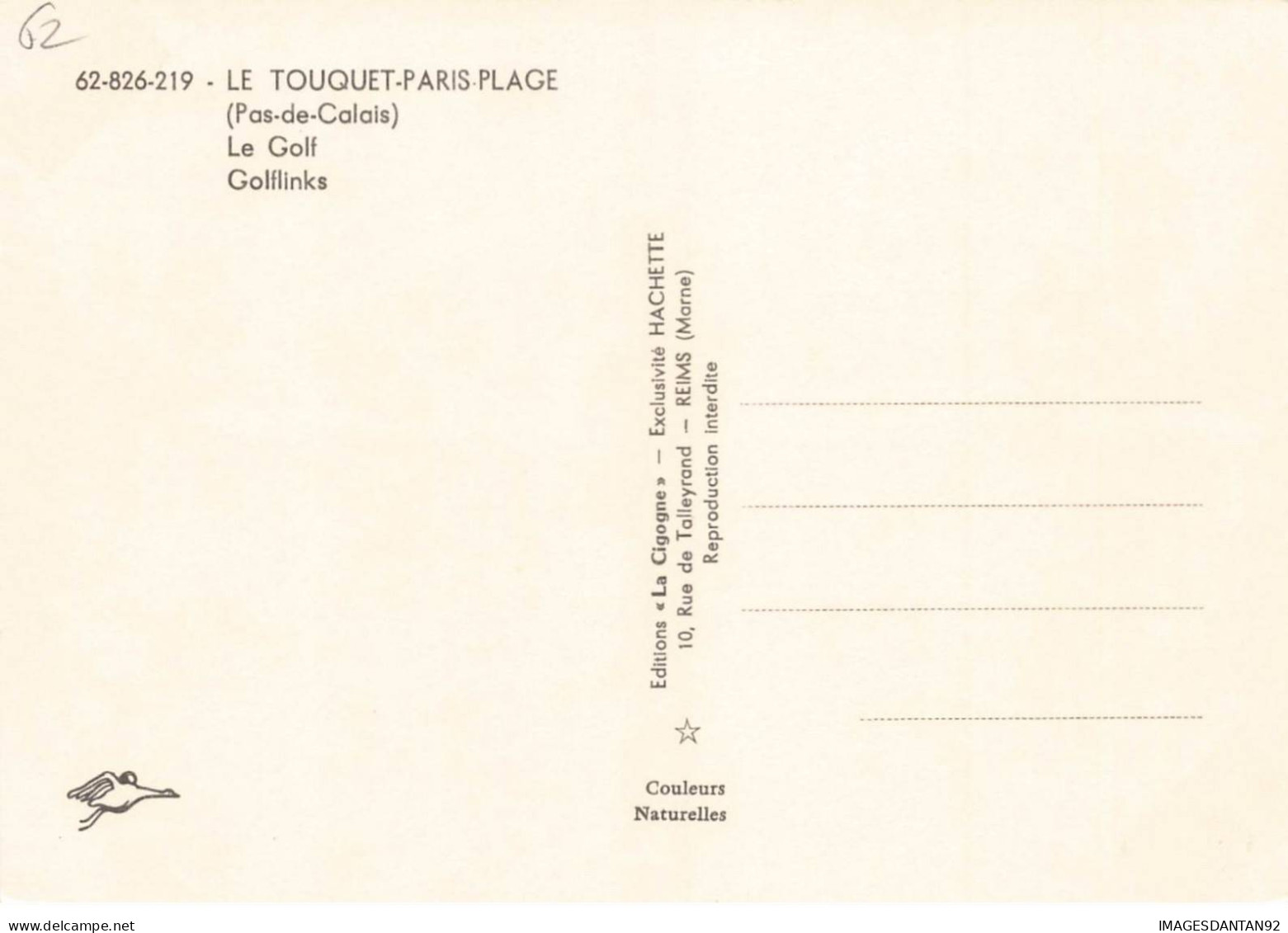 62 LE TOUQUET AE#DC495 LE GOLF GOLFEUR EN ACTION - Le Touquet