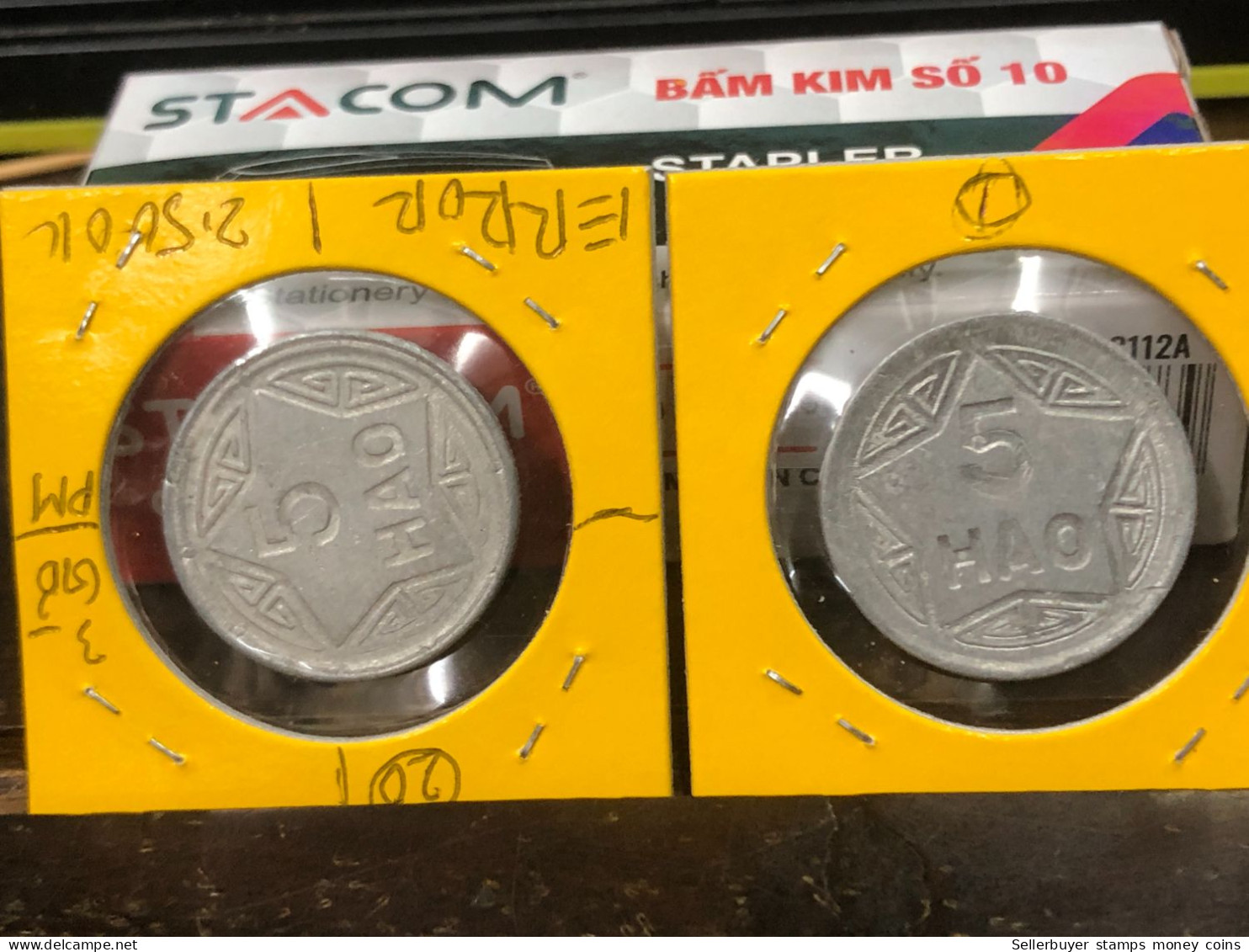 VIET-NAM DAN-CHU CONG-HOA-aluminium-KM#2.1 1946 5 Hao(coins Error Backside Printing 3pm)-1 Pcs- Xf No 20 - Vietnam