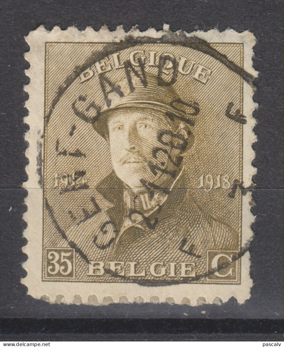 COB 172 Oblitération Centrale GENT 3 Aminci - 1919-1920 Roi Casqué