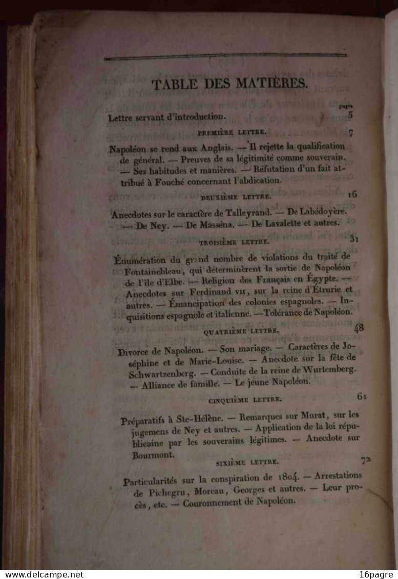 RARE E.O. DOCUMENTS PARTICULIERS SUR NAPOLÉON BONAPARTE FOURNIS PAR L’EMPEREUR ET SON ENTOURAGE. 1819, BRUXELLES - 1801-1900