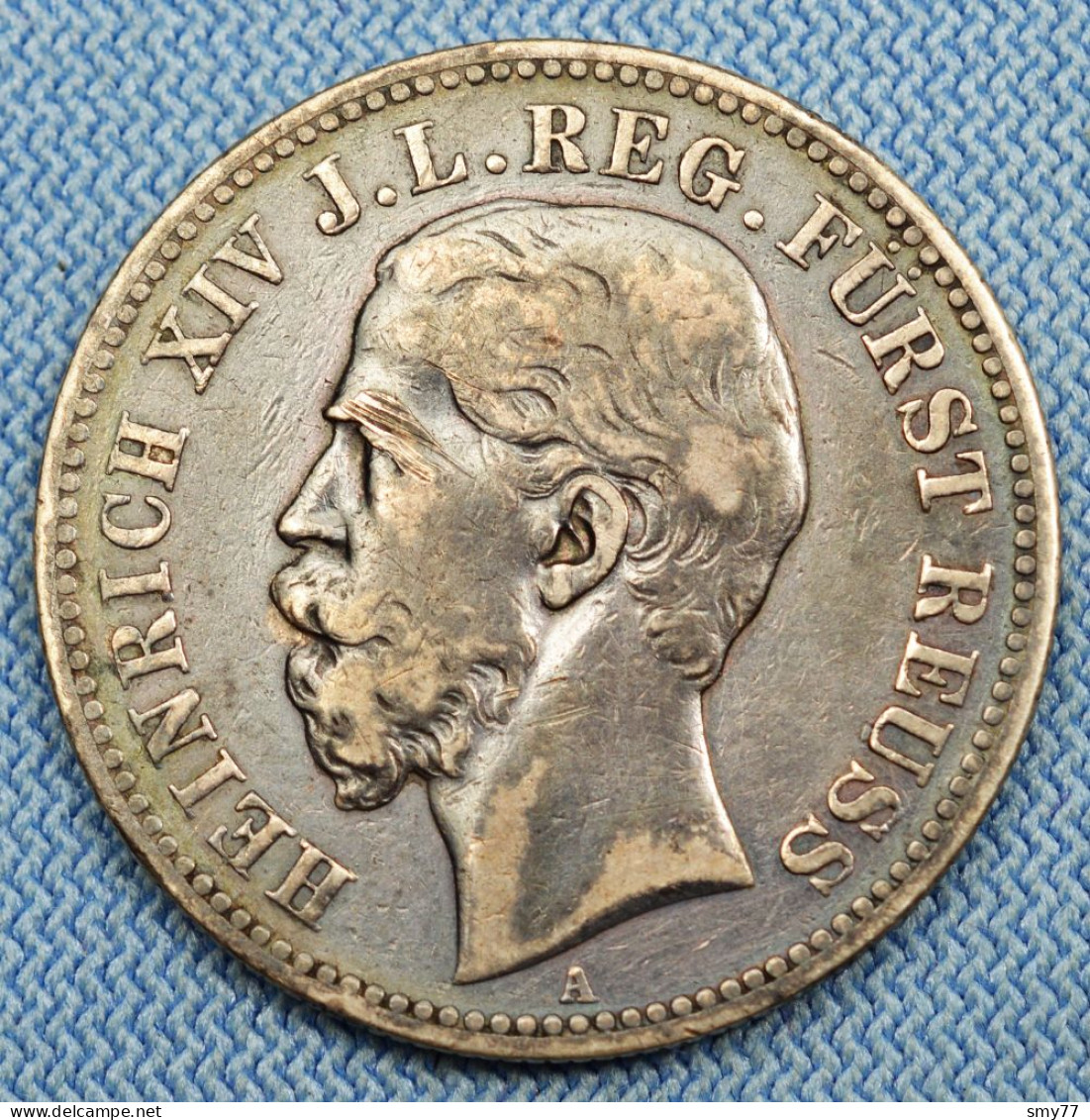Reuss • 2 Mark 1884 • F. SS / VF • Mint.: 100'000 X • Heinrich XIV • Beautiful Patina • [24-729] - Other & Unclassified
