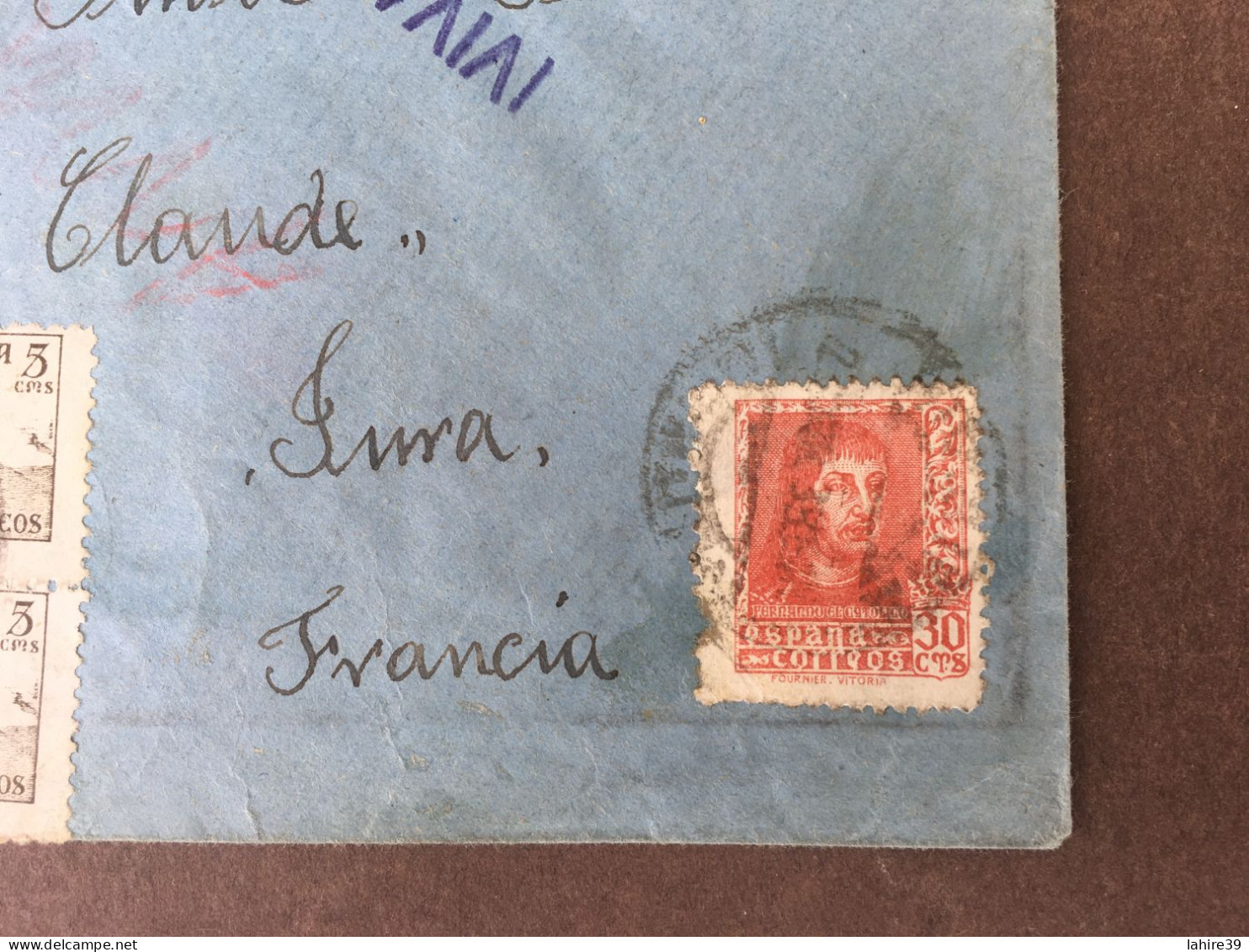 Enveloppe Timbrée / Censure Militaire / Iviva Espana / Espagne / 1938 - Storia Postale