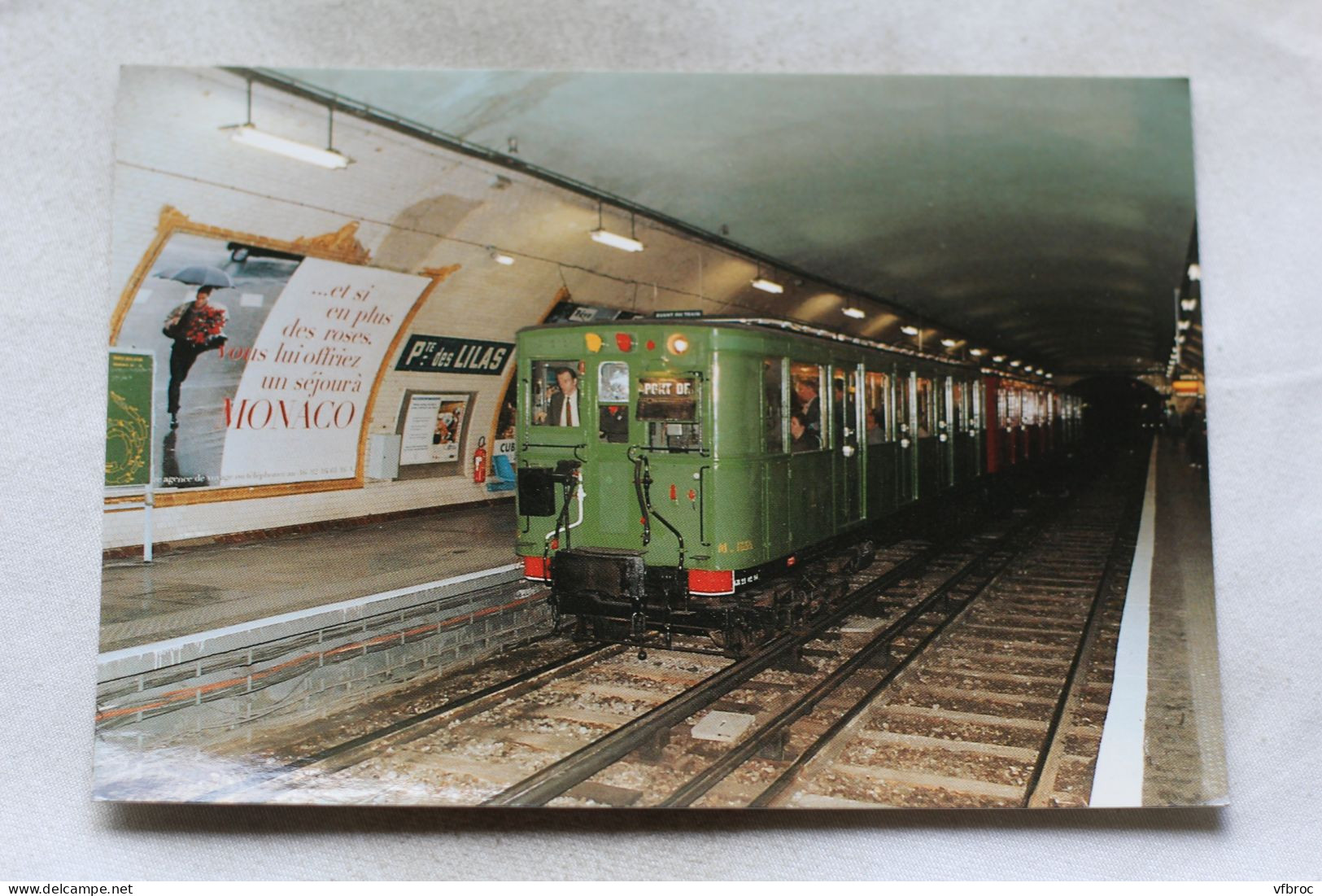 Cpm, Paris 75, Le Métro à La Station Porte Des Lilas, Rame Sprague, Ligne 3 - Subway