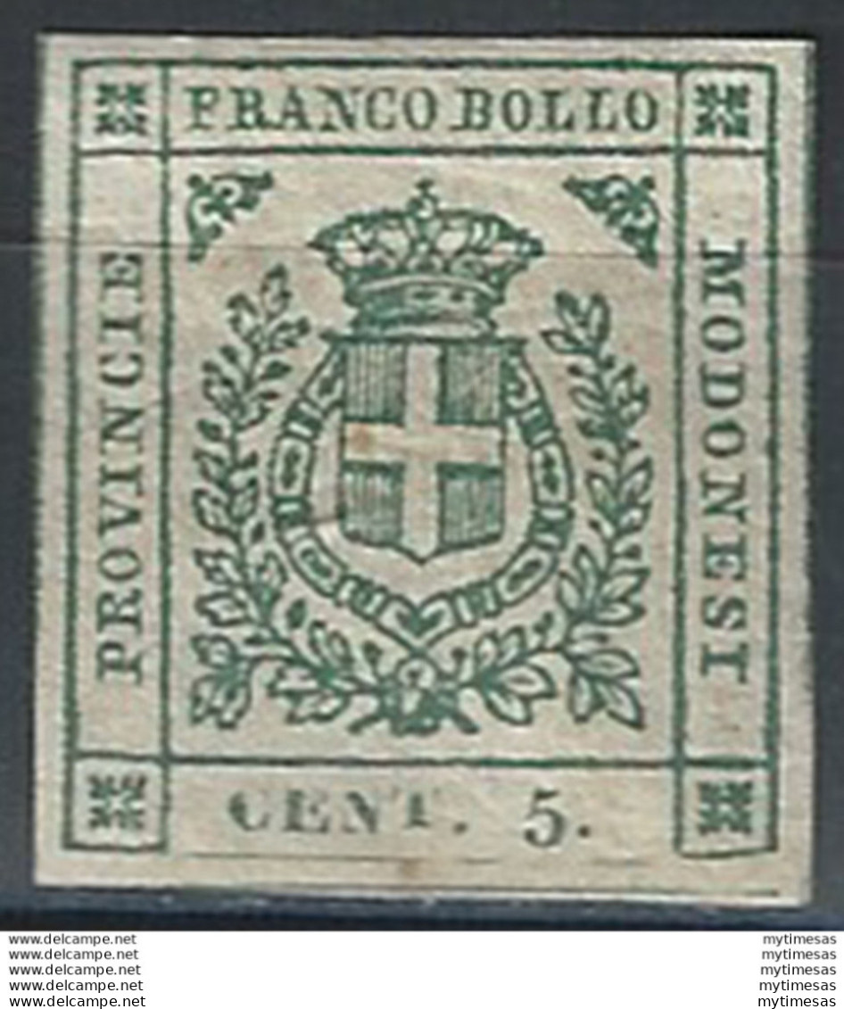 1859 Modena 5c. Verde MH Sassone N. 12 - Modena