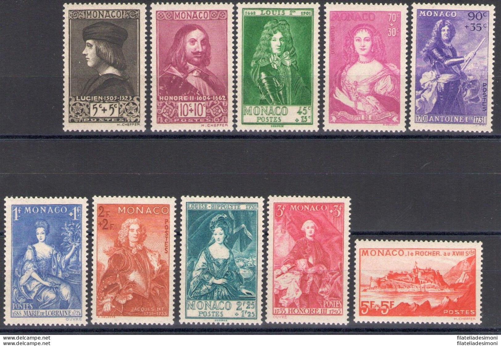 1939 Monaco Opere Beneficenza N° 185/194 MNH/** - Other & Unclassified