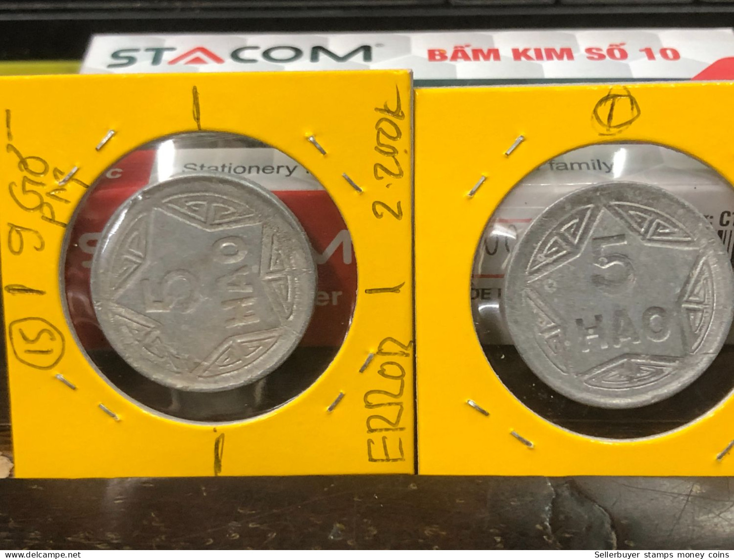 VIET-NAM DAN-CHU CONG-HOA-aluminium-KM#2.1 1946 5 Hao(coins Error Backside Printing 9 Pm)-1 Pcs- Xf No 15 - Vietnam