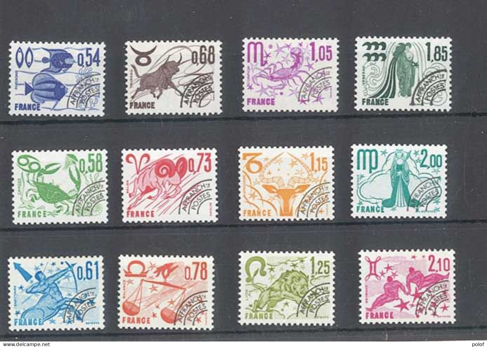 PREOBLITERE - Signes Du Zodiaque - 3 Séries - 12 Timbres Neufs Sans Trace De Charnière - Yvert 146 à 157 - 1964-1988