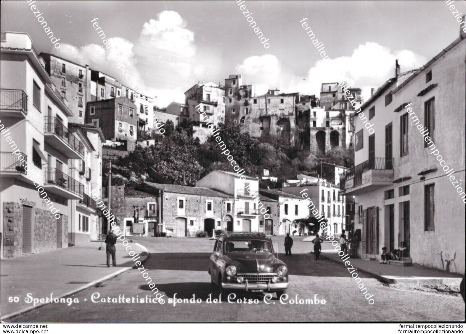 Ba716 Cartolina Sperlonga Caratteristico Sfondo Del Corso C.colombo Latina - Latina