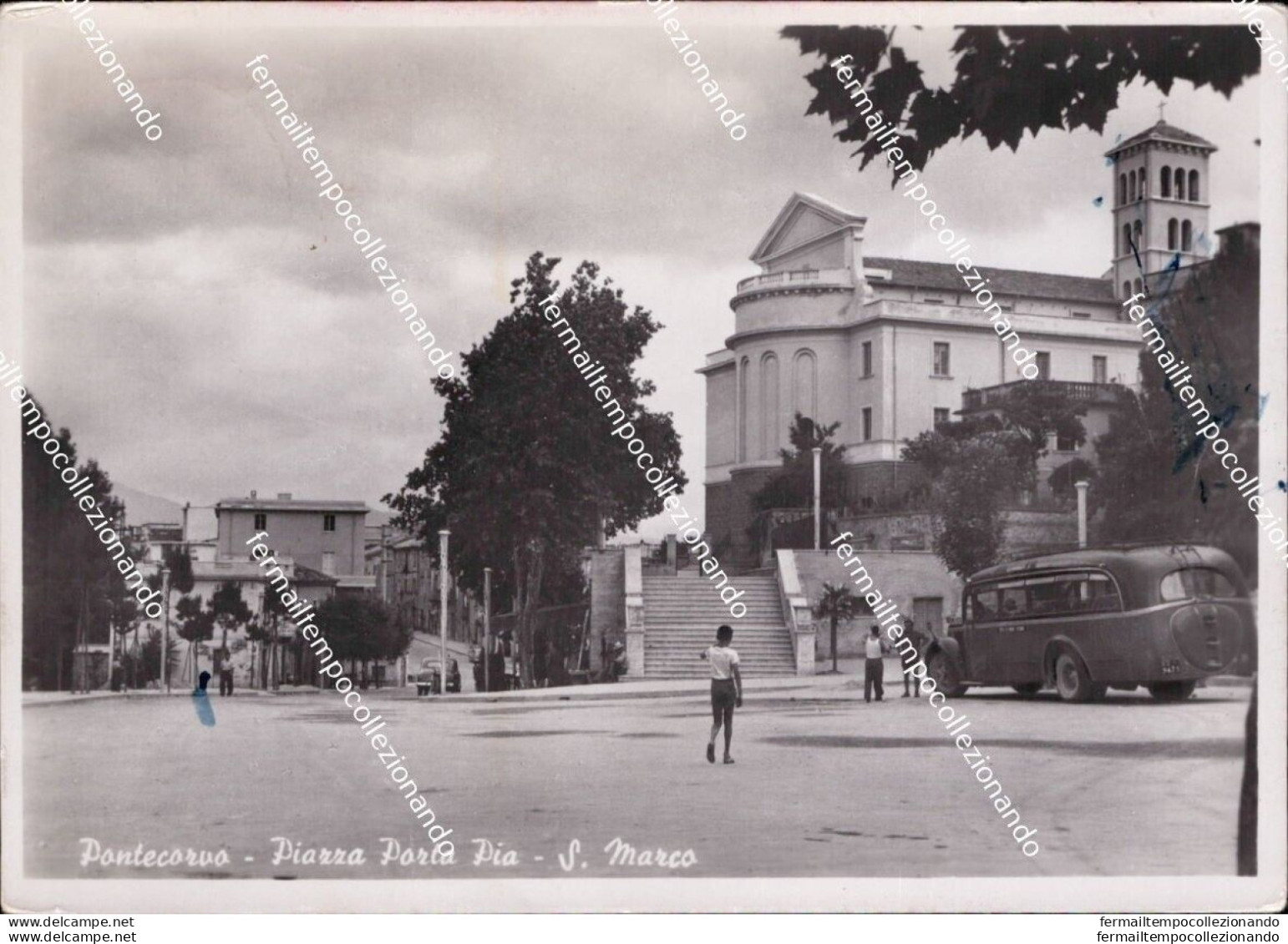 Ba728 Cartolina Pontecorvo Piazza Porta Pia S.marco Provincia Di Frosinone Lazio - Frosinone