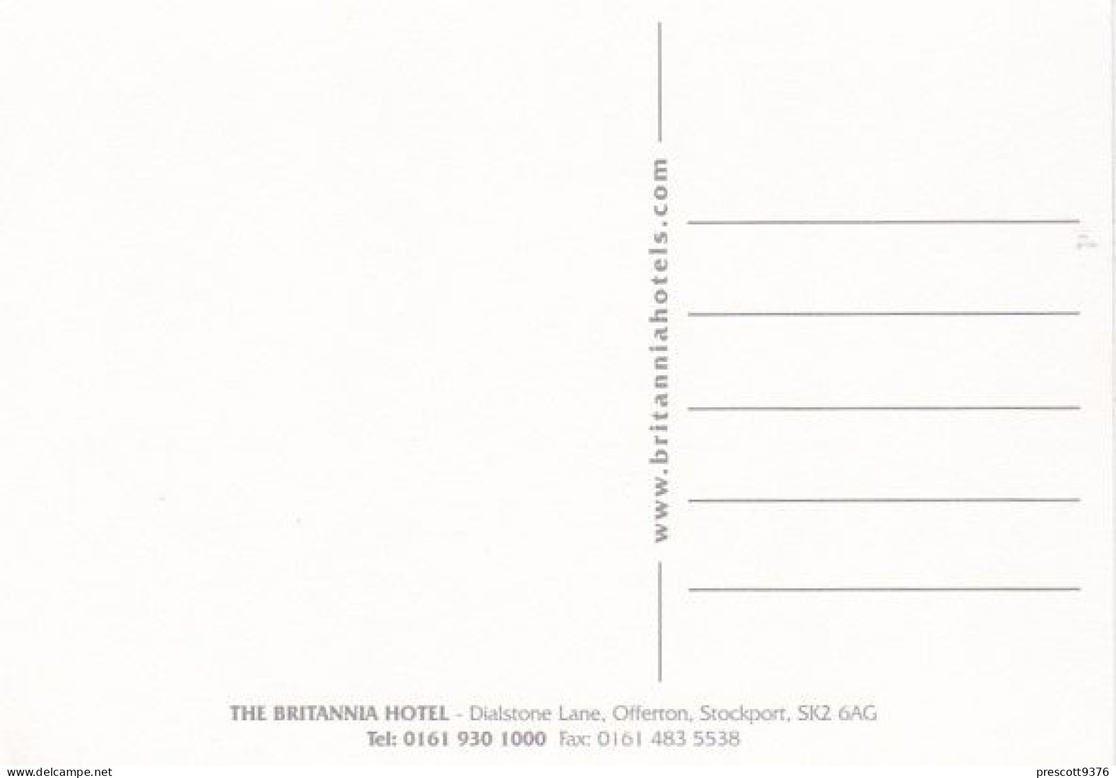 Britannia Hotel Stockport  - Lancashire - Unused Postcard - Lan1 - Manchester