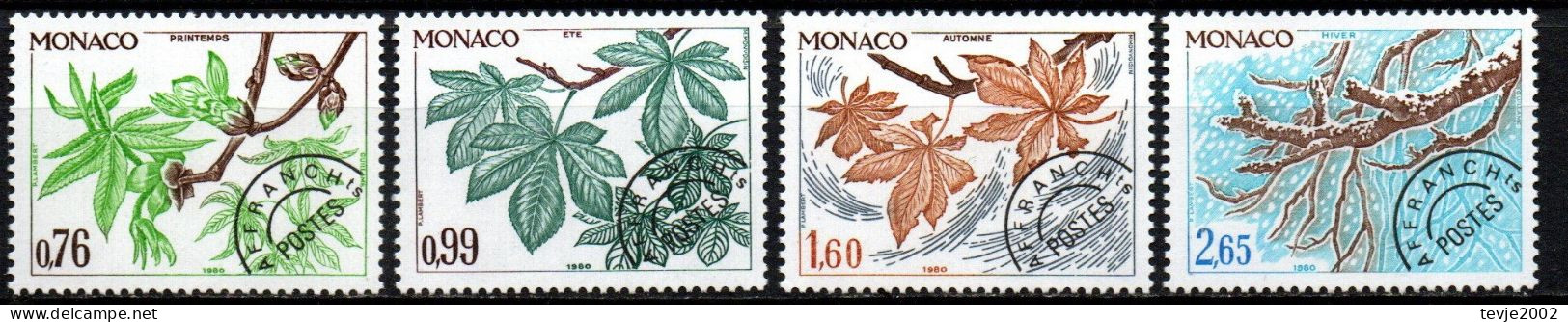 Monaco 1980 - Mi.Nr. 1410 - 1413 - Postfrisch MNH - Bäume Trees Kastanie - Bomen
