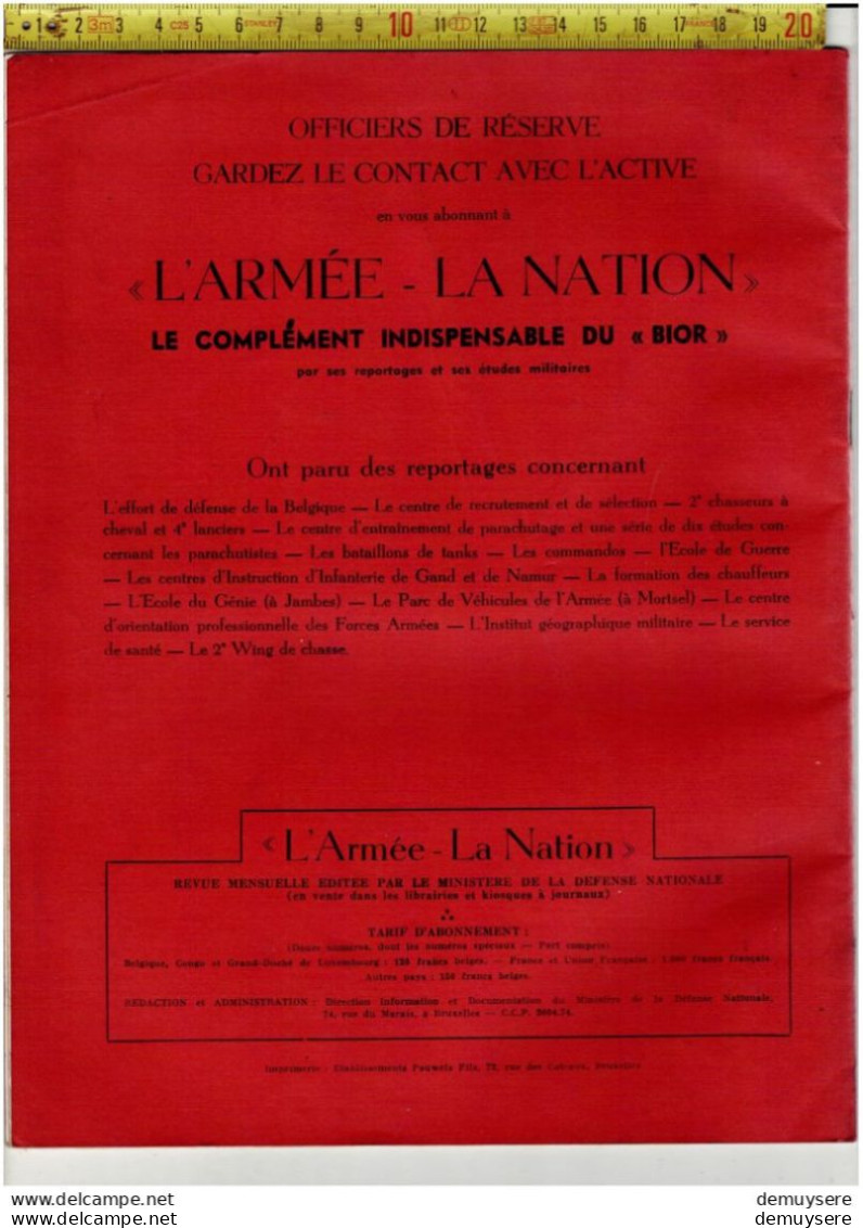 BOEK 001  -BIOR -  BULLETIN D INFORMATION DES OFFICIERS DE RESERVE N 17 AVRIL 1955 - 36 PAGES - Français