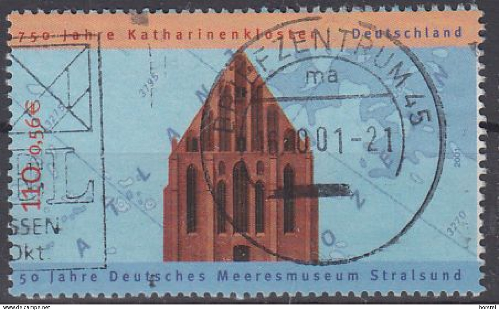 Deutschland Mi.Nr.2195 - 750 Jahre Katharinenkloster Und 50 Jahre Deutsches Meeresmuseum Stralsund - Oblitérés
