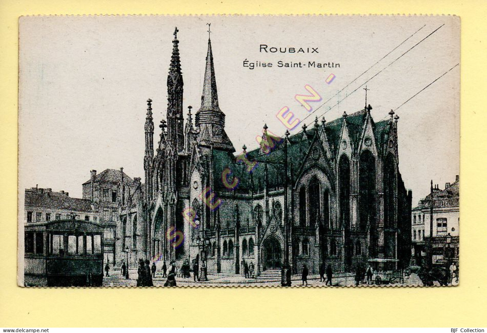 59. ROUBAIX - Eglise Saint-Martin (animée) (voir Scan Recto/verso) - Roubaix