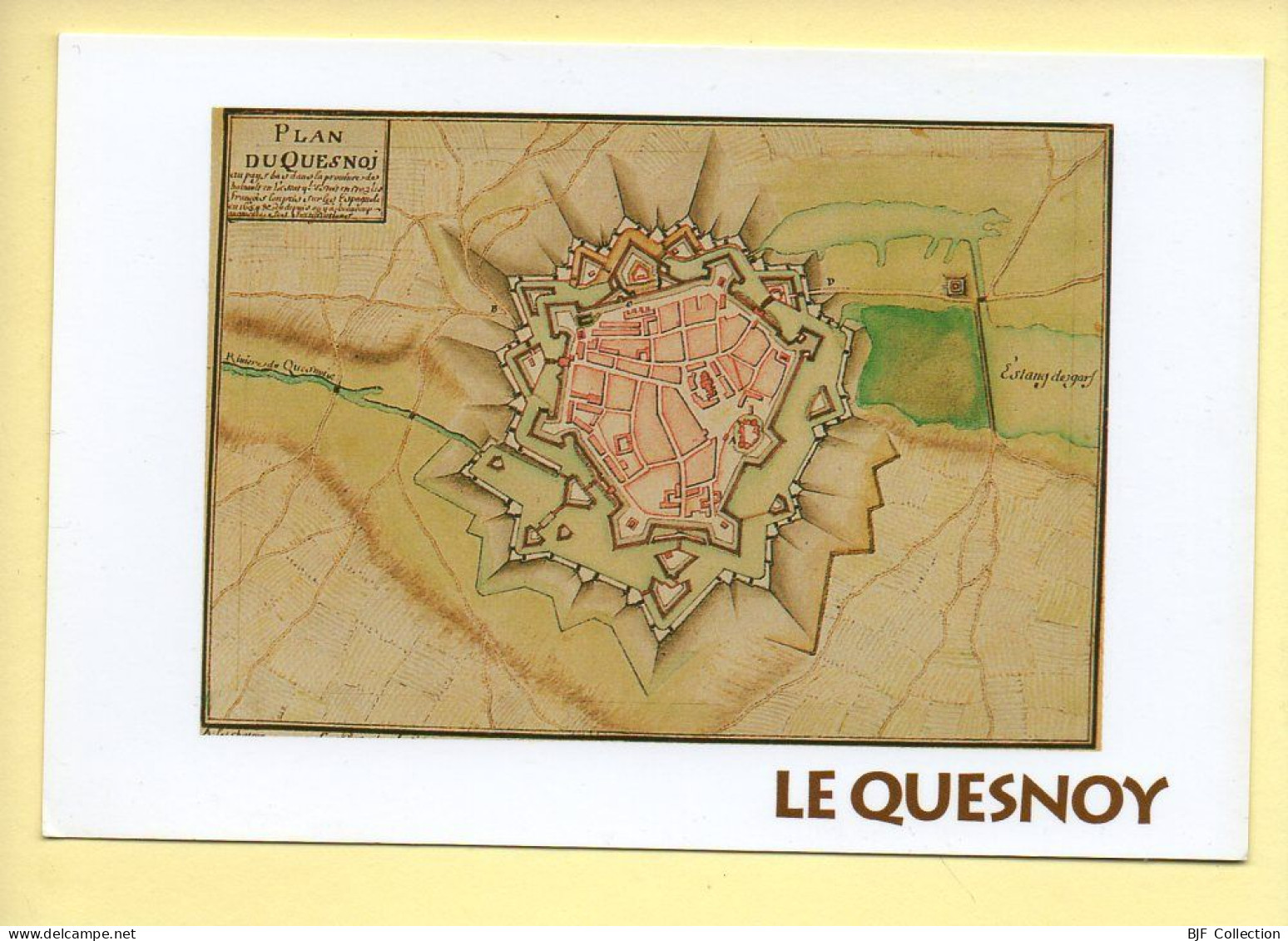 59. LE QUESNOY / Ville Forte – Plan Dressé Par Masse / Ingénieur Géographe Du Roy (2 Scans) - Le Quesnoy