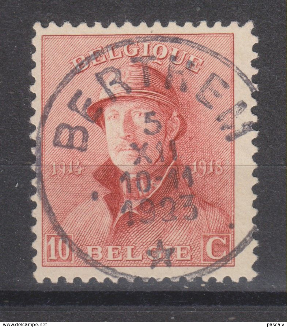COB 168 Oblitération Centrale étoile * BERTHEM * - 1919-1920 Roi Casqué