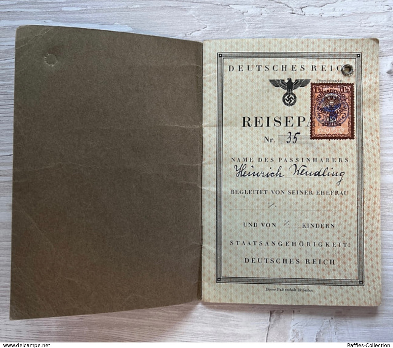 WW2 Germany 1938-1943 Passport Passeport Reisepass Pasaporte Passaporto - Historische Dokumente