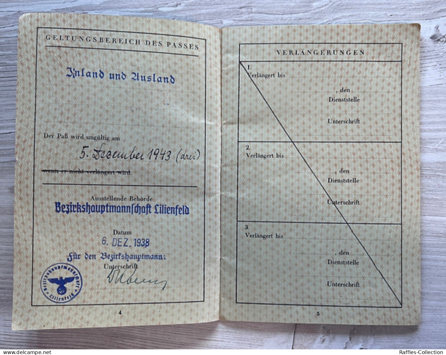 WW2 Germany 1938-1943 Passport Passeport Reisepass Pasaporte Passaporto - Historische Dokumente
