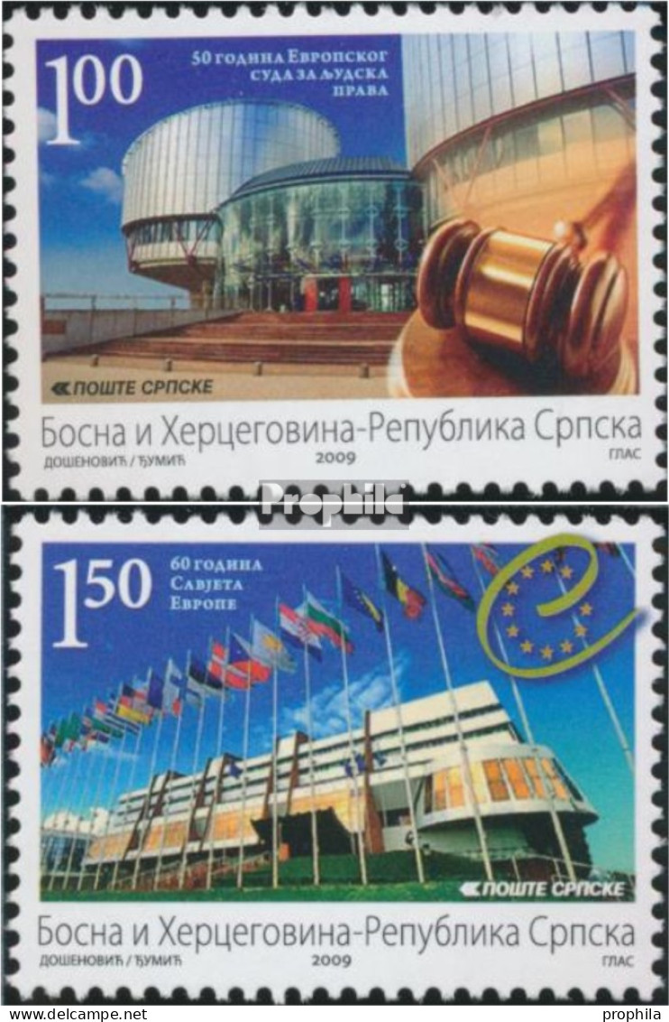 Bosnien - Serbische Republ. 456-457 (kompl.Ausg.) Postfrisch 2009 Gerichtshof Für Menschenrechte - Bosnien-Herzegowina