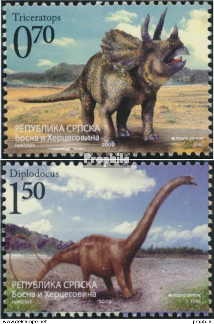 Bosnien - Serbische Republ. 454-455 (kompl.Ausg.) Postfrisch 2009 Prähistorische Tiere - Bosnie-Herzegovine