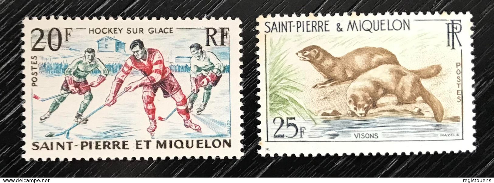 Lot De 2 Timbres Neufs* Saint Pierre Et Miquelon 1959 Yt N° 360 / 361 - Unused Stamps