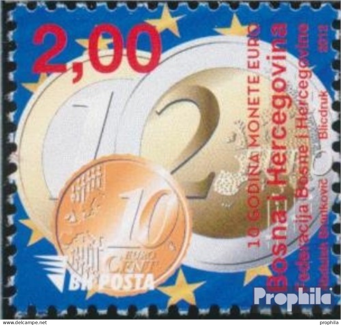 Bosnien-Herzegowina 609 (kompl.Ausg.) Postfrisch 2012 Euro Münzen Und Banknoten - Bosnia And Herzegovina