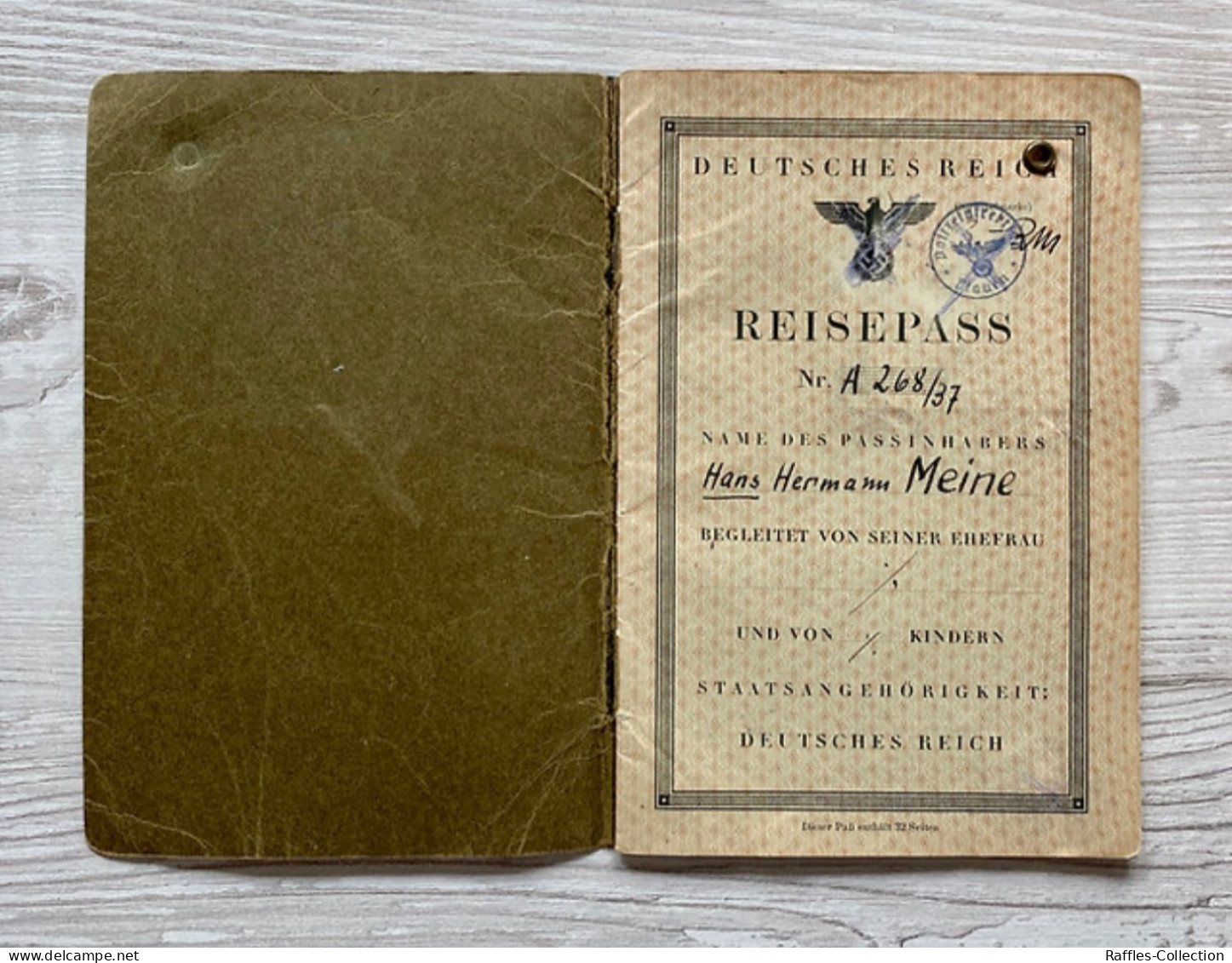 WW2 Germany 1937-1942 Passport Passeport Reisepass Pasaporte Passaporto - Historical Documents