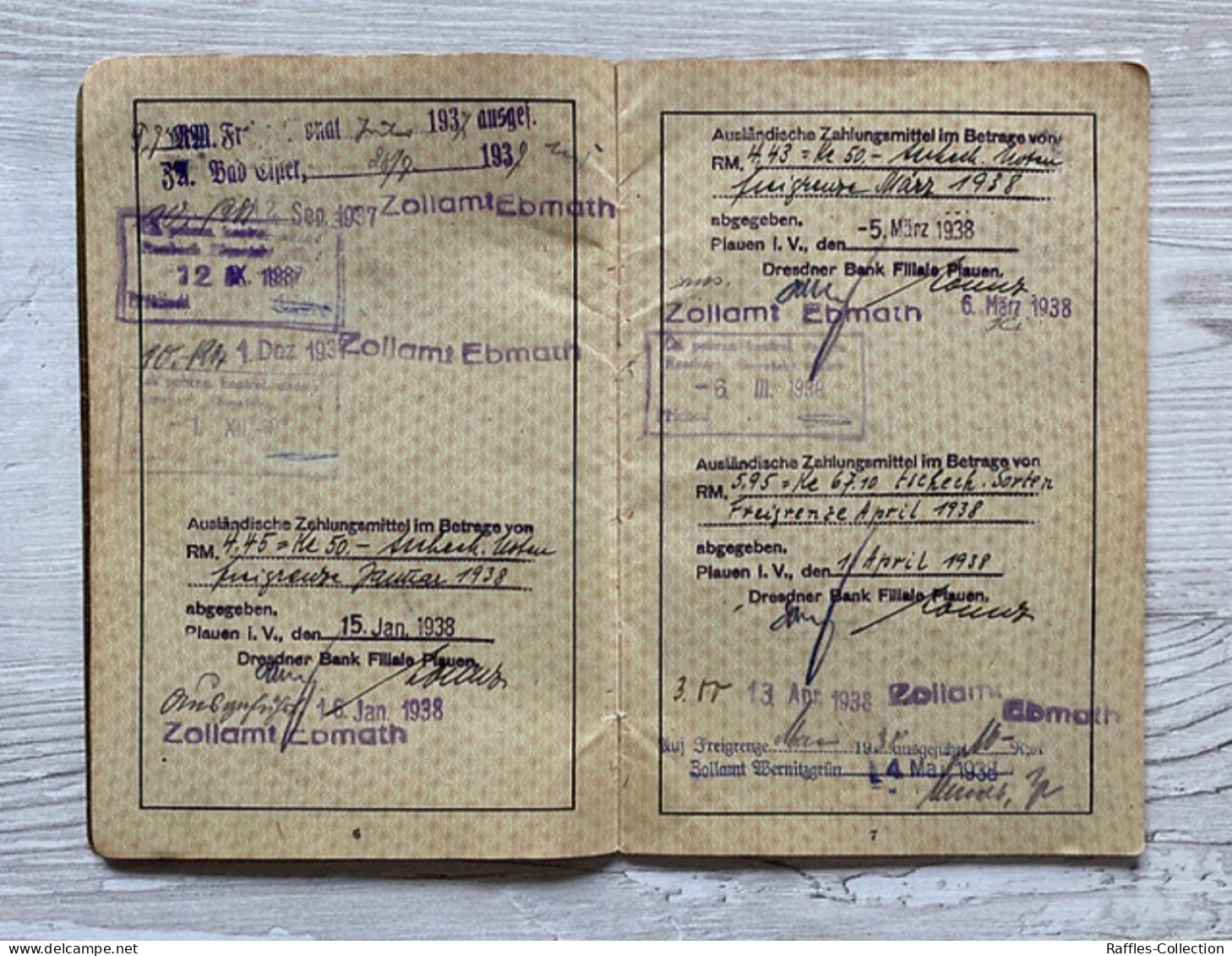 WW2 Germany 1937-1942 Passport Passeport Reisepass Pasaporte Passaporto - Historical Documents