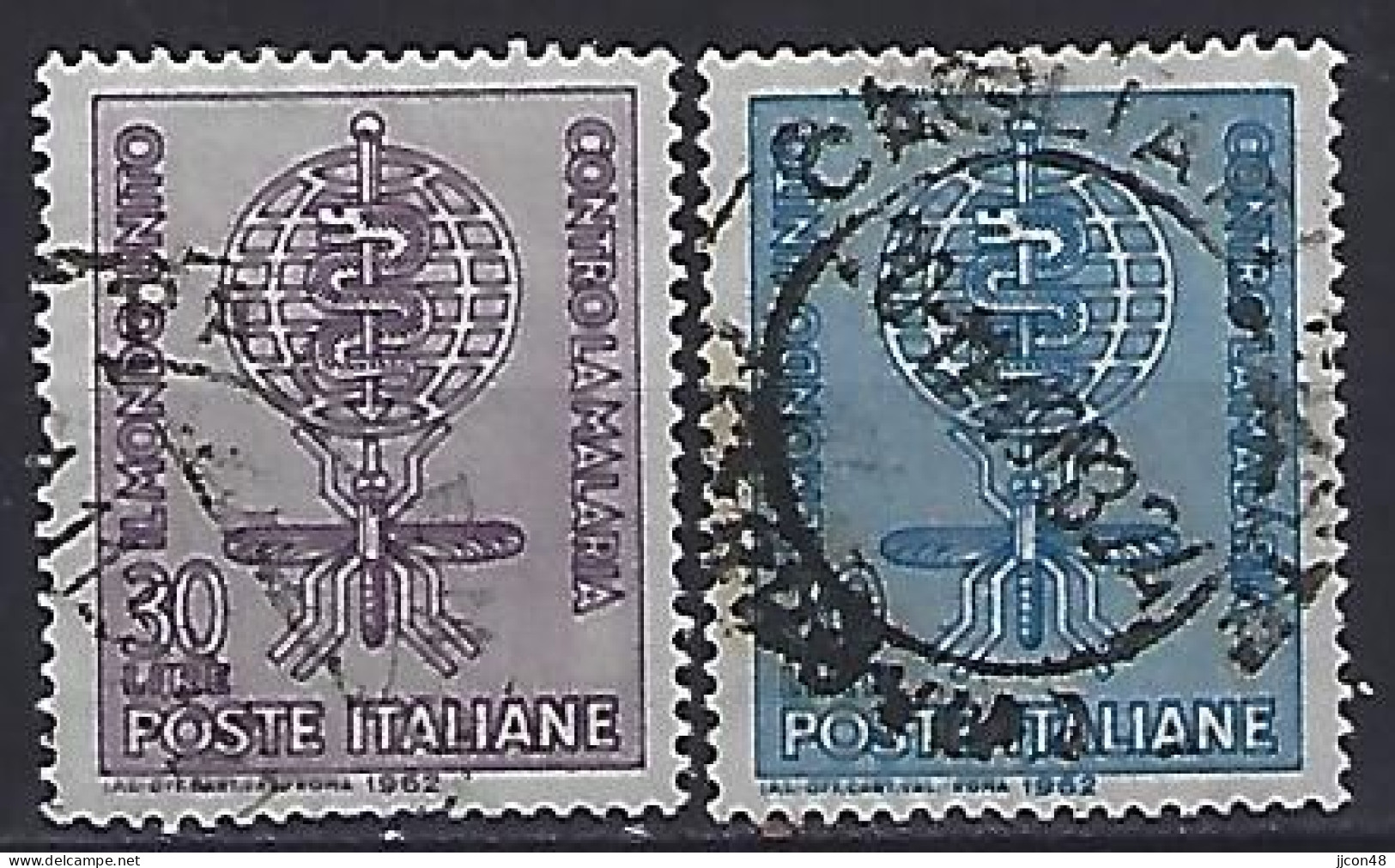 Italy 1962  Kampf Gegen Die Malaria  (o) Mi.1132-1133 - 1961-70: Gebraucht
