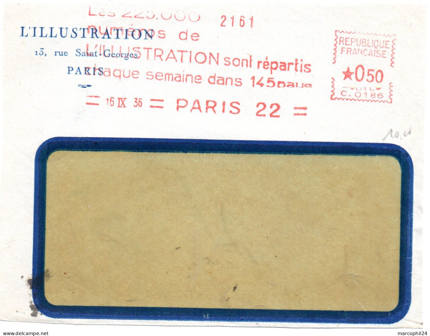 EDITION + L'ILLUSTRATION = PARIS 1936 = EMA  = ' Les 225.000 Numéros Sont Répartis Chaque Semaine Dans 145 Pays ' - EMA (Empreintes Machines à Affranchir)