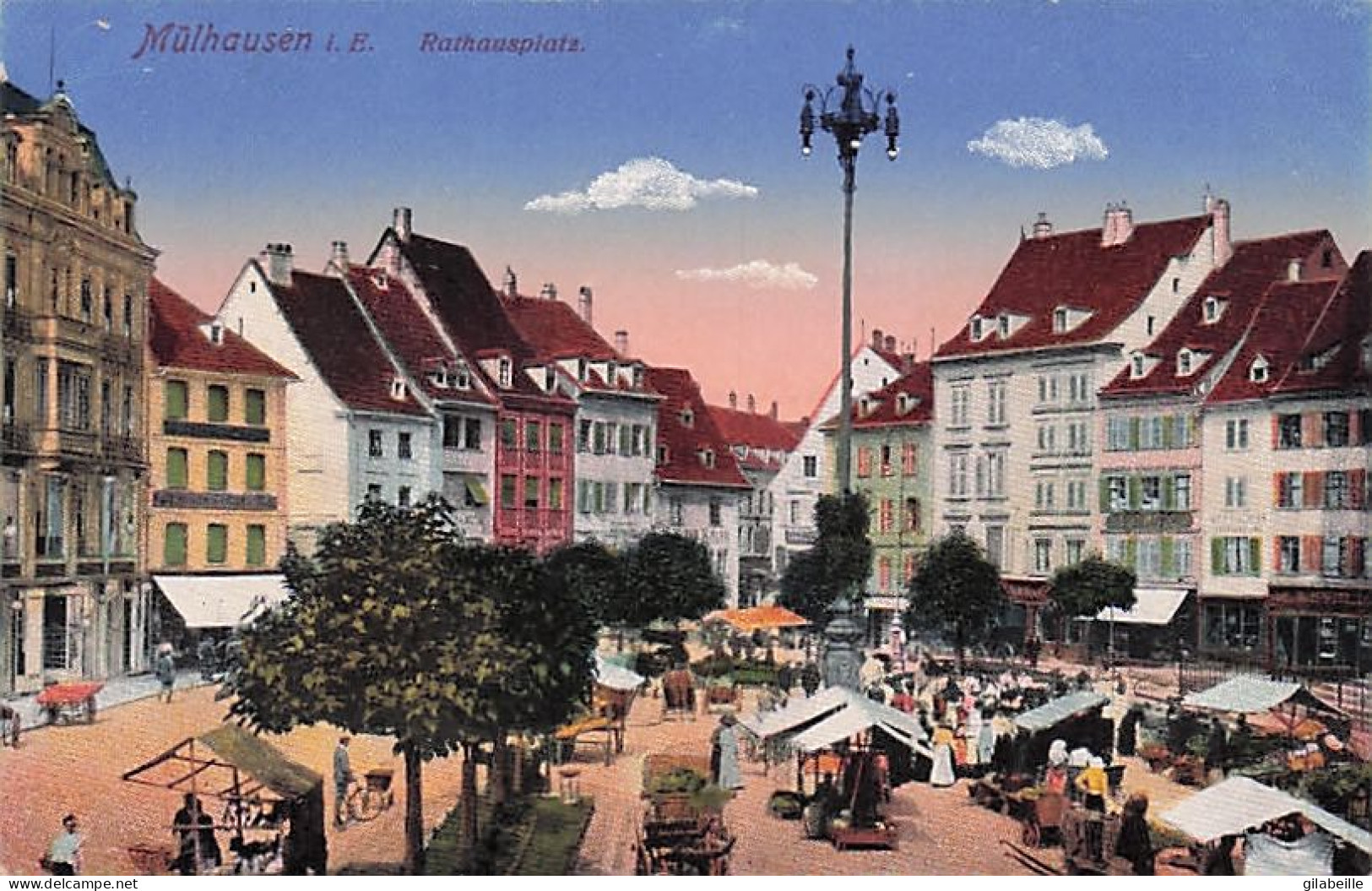 68 -  Mulhouse Mülhausen Elsass -  Rathausplatz - 1919 - Mulhouse