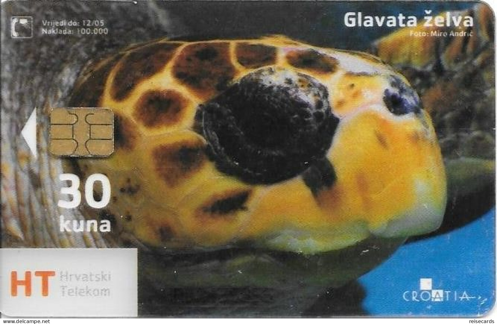Croatia: Hrvatski Telekom - Underwater World, Glavata Zelva. Transparent - Kroatien