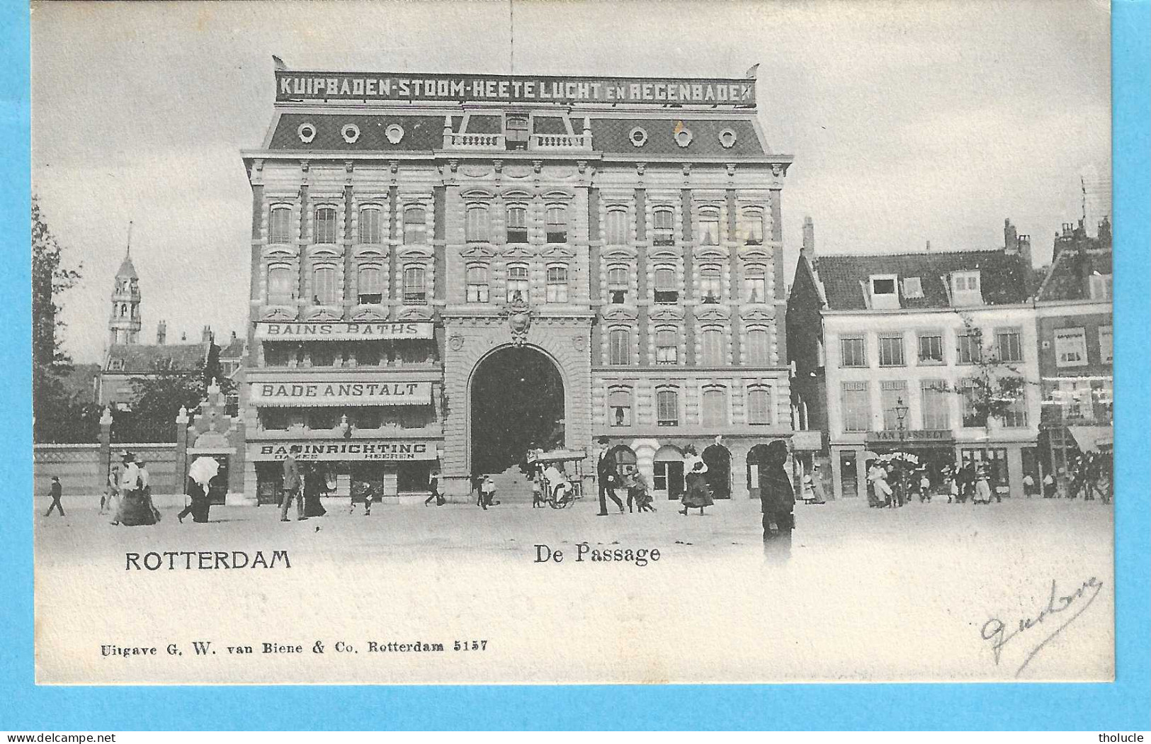 Rotterdam-Zuid-Holland-1905-De Passage-Kuipbaden-Stoom-Heete Lucht-Regenbaden-Baden Anstalt...-Uitg.G.W. Van Biene & Co - Rotterdam