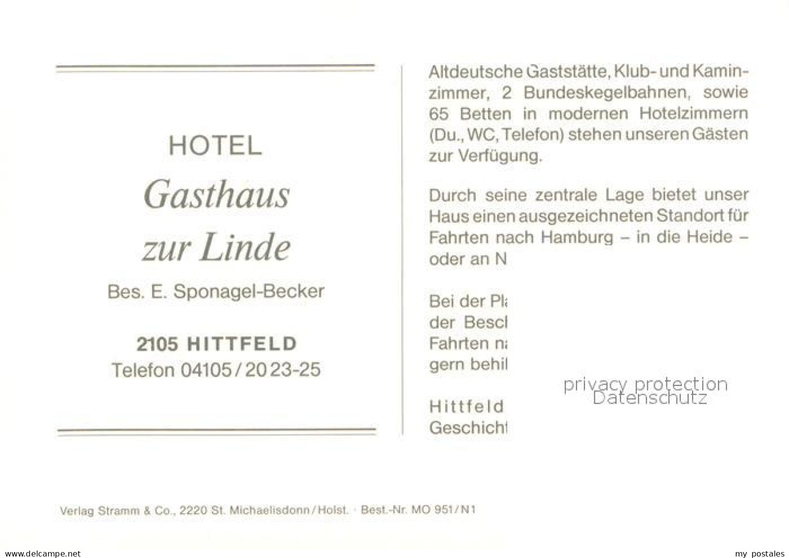 73614856 Hittfeld Hotel Zur Linde Gastraeume Bar Hittfeld - Seevetal