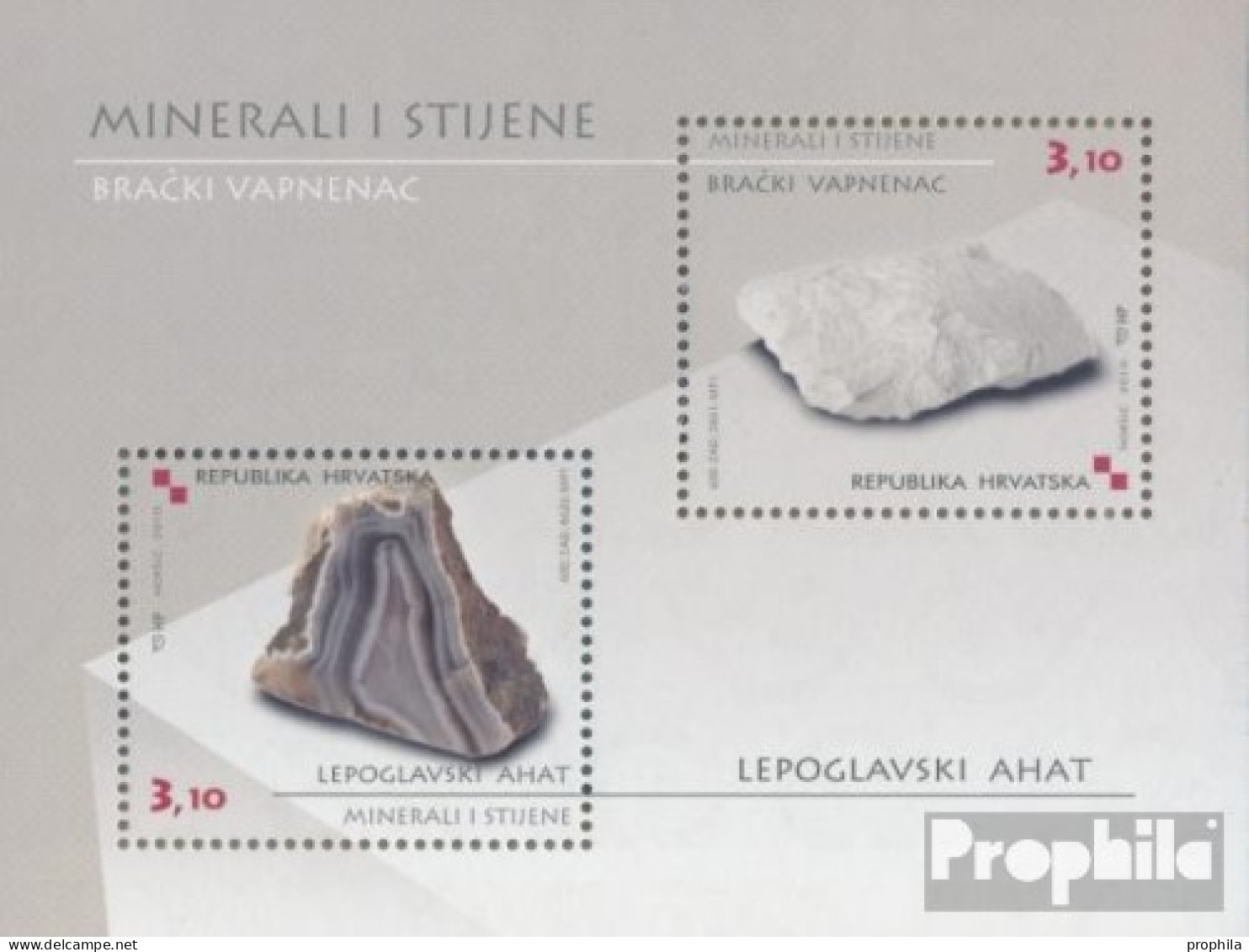 Kroatien Block42 (kompl.Ausg.) Postfrisch 2010 Mineralien Und Gesteine - Croatie