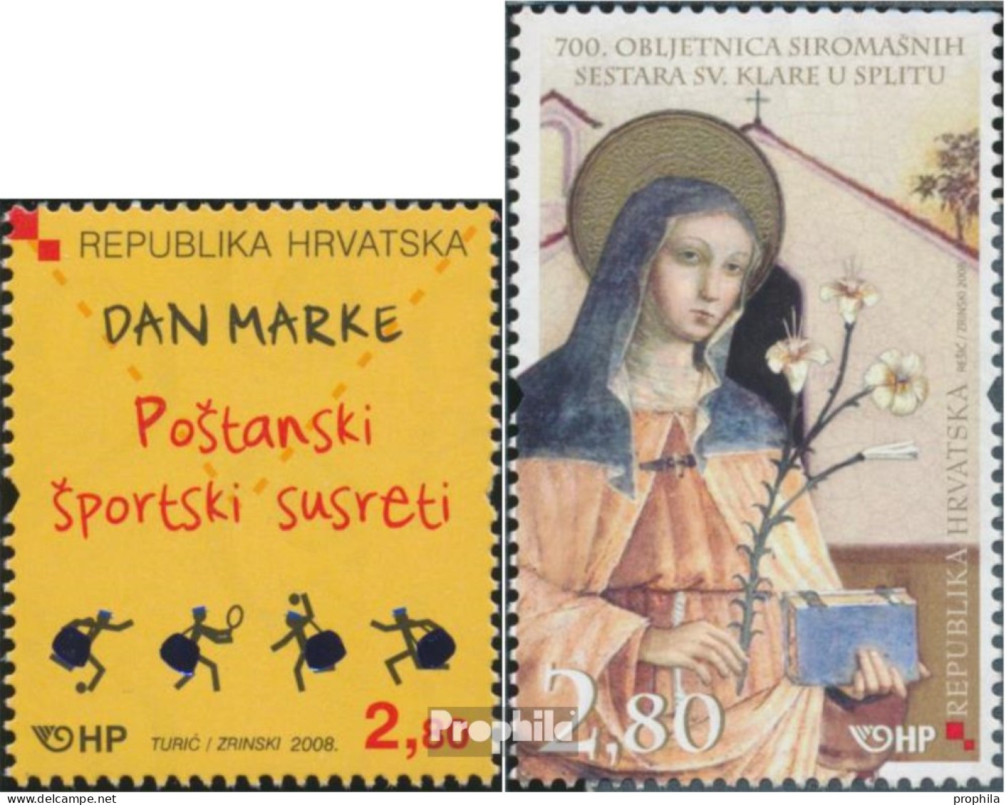 Kroatien 867,871 (kompl.Ausg.) Postfrisch 2008 Sportwettkämpfe, Frauenorden - Croatia