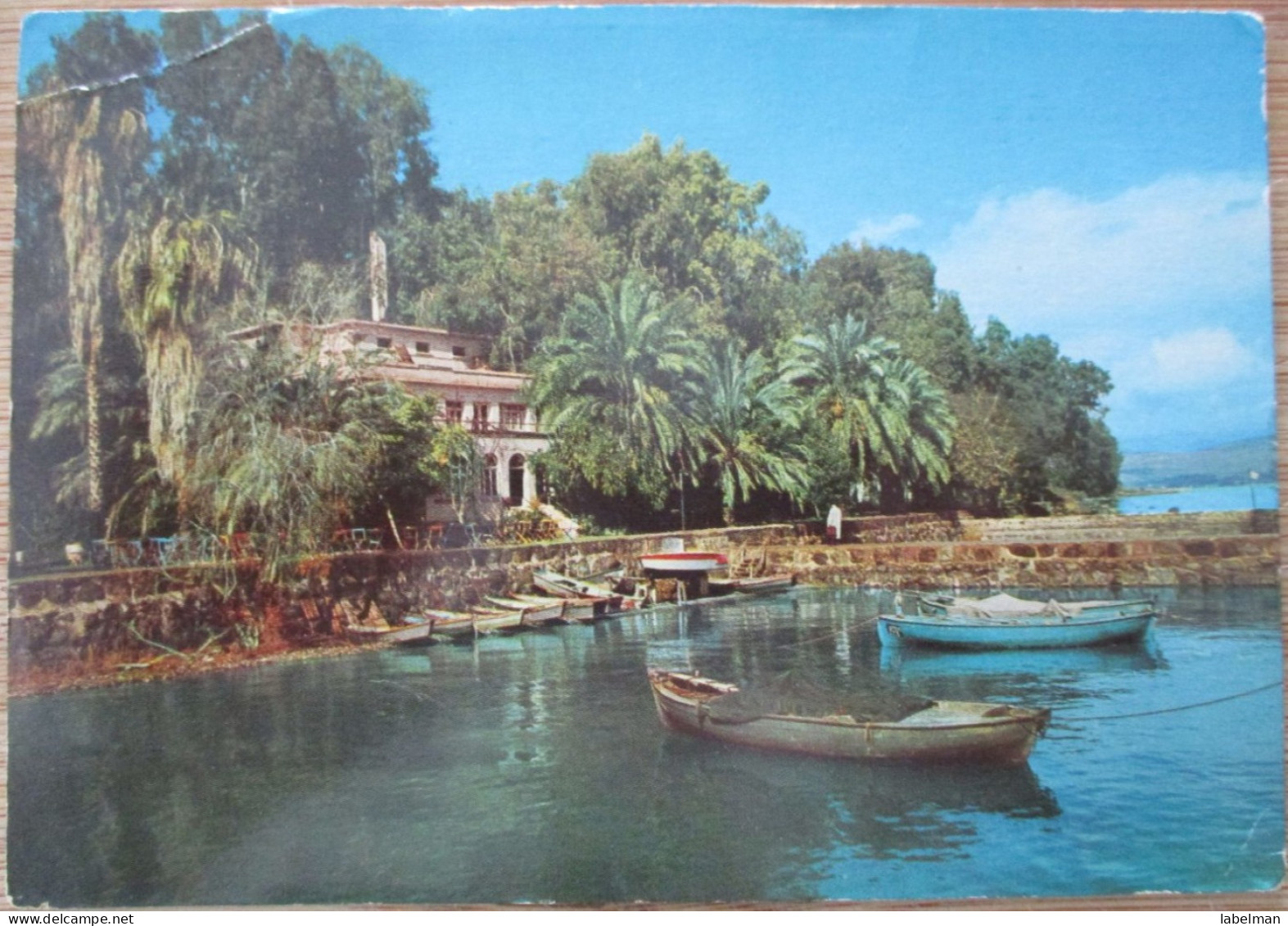 ISRAEL TIBERIAS KINNERET LAKE GALILEE SEA LIDO PIER CARTE POSTALE CARTOLINA ANSICHTSKARTE POSTCARD POSTKARTE CARD - Israël