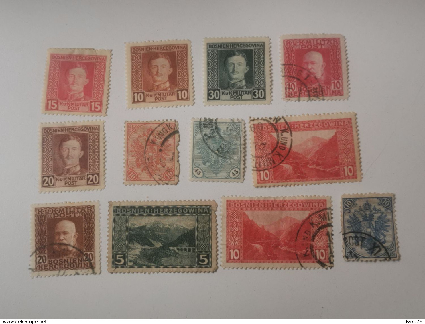 Lot, 12 Timbres Oblitérés Bosnie Herzégovine - Bosnia Herzegovina